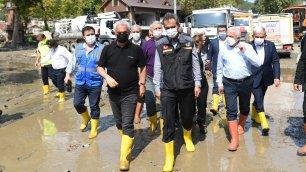 MINISTER ÖZER VISITED FLOOD HIT BOZKURT DISTRICT