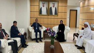 MINISTER ÖZER MEETS HIS QATARI COUNTERPART AL-NUAİMİ