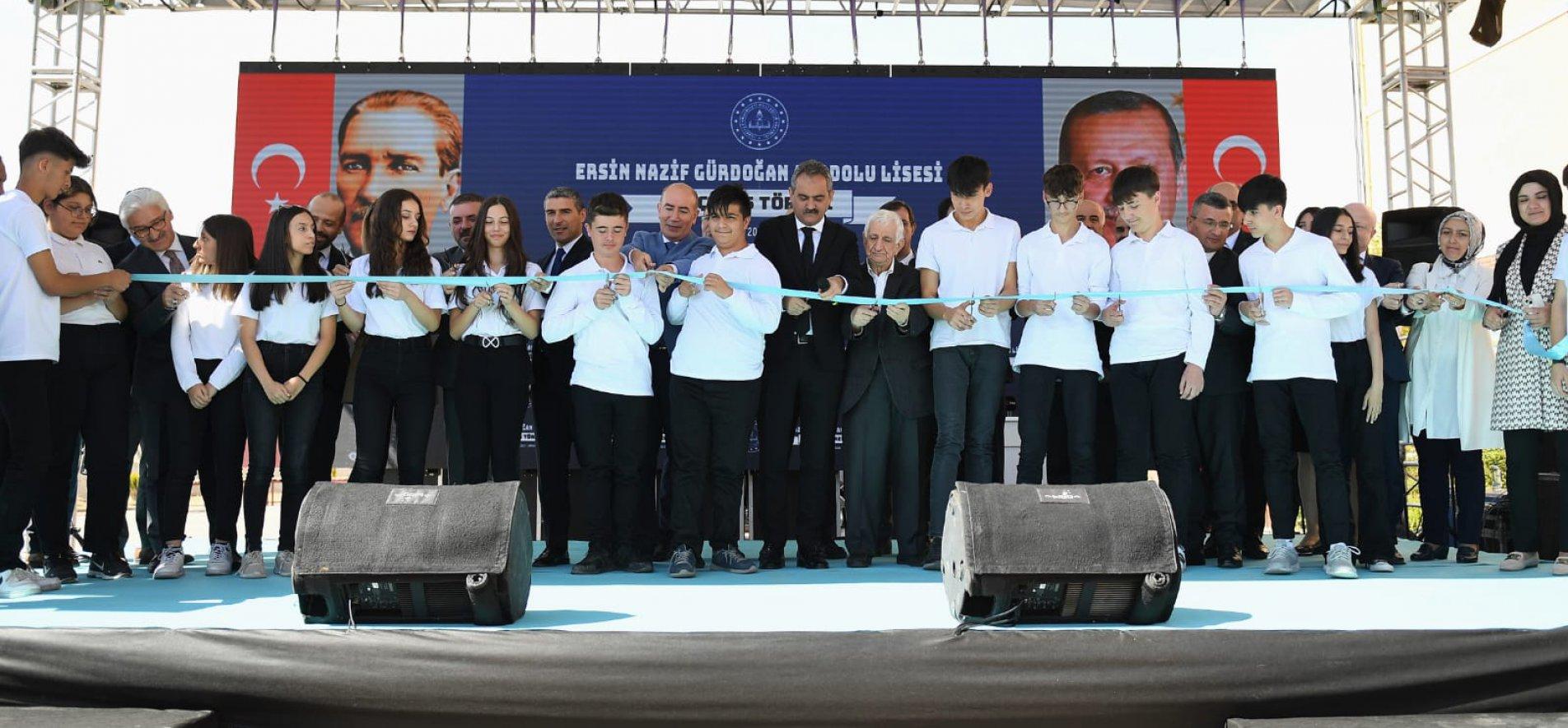 MINISTER ÖZER ATTENDED THE INAUGURATİON CEREMONY OF ERSİN NAZİF GÜRDOĞAN ANATOLIA HIGH SCHOOL IN ANKARA