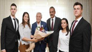 MINISTER ÖZER AND NEWLY APPOINTED TEACHERS VISIT RETIRED TEACHER KEMALETTİN ÇELİK