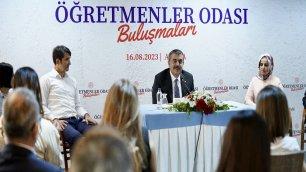 MINISTER TEKİN MEETS WITH TEACHERS IN ADANA