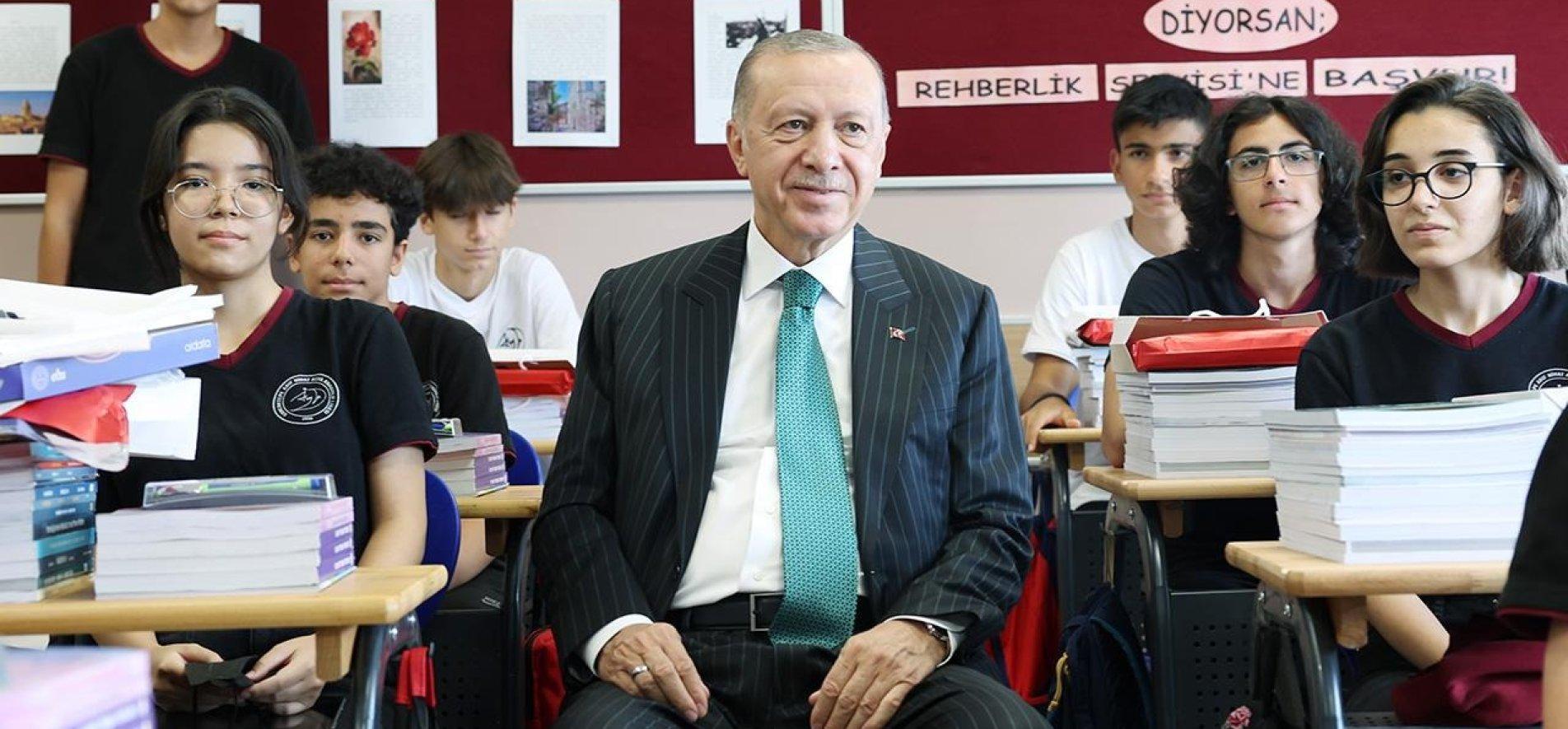 PRESIDENT ERDOĞAN CONGRATULATES THE NEW SCHOOL YEAR