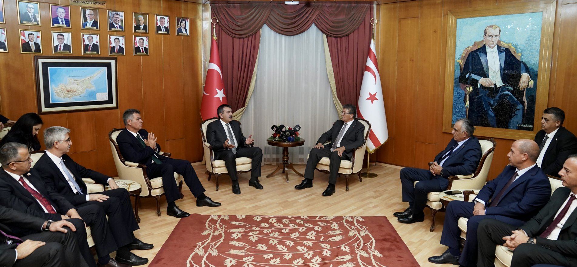 MINISTER TEKİN VISITS THE PRIME MINISTER OF TRNC ÜSTEL