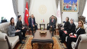 MINISTER TEKİN RECEIVES THE AMBASSADORS OF JAPAN, MONTENEGRO, UKRAINE AND THE UNICEF TÜRKİYE REPRESENTATIVE